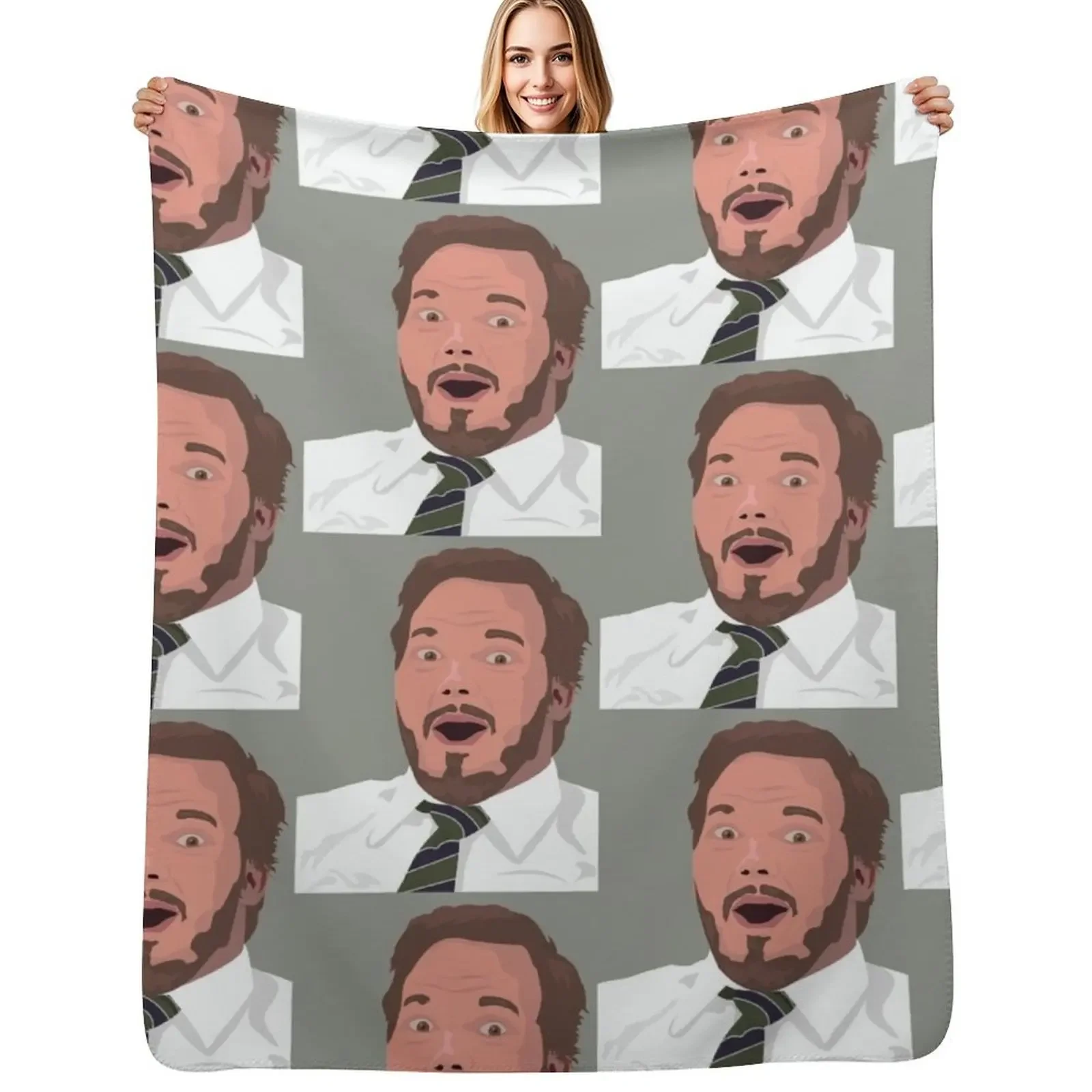 

Andy Dwyer Surprised Face Throw Blanket Thins Extra Large Throw Summer Blanket