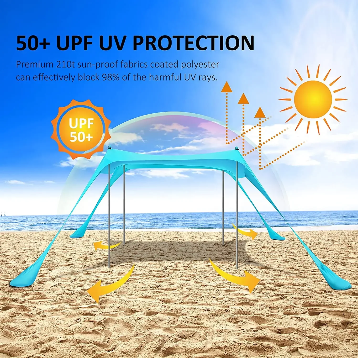 l # Wholesale Pop Up Light Sunshade Rain Fly Nylon Beach Tent Outdoor Shade for Camping