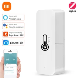 Xiaomi ZigBee inteligentny czujnik temperatury i wilgotności zasilany z baterii ZigBee inteligentny dom bezpieczeństwa pracy z Alexa Google Home