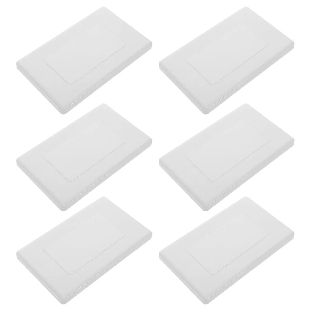 

6Pcs Plastic Wall Plate Covers Blank Electrical Outlet Cover for 118 120 Junction Boxes Home Office Applications