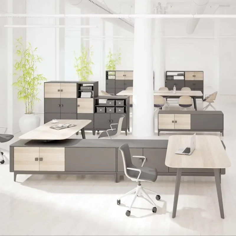 OMNI Modern Lockable Metal Filing Cabinet Semi High Modular Design Commercial Office Storage