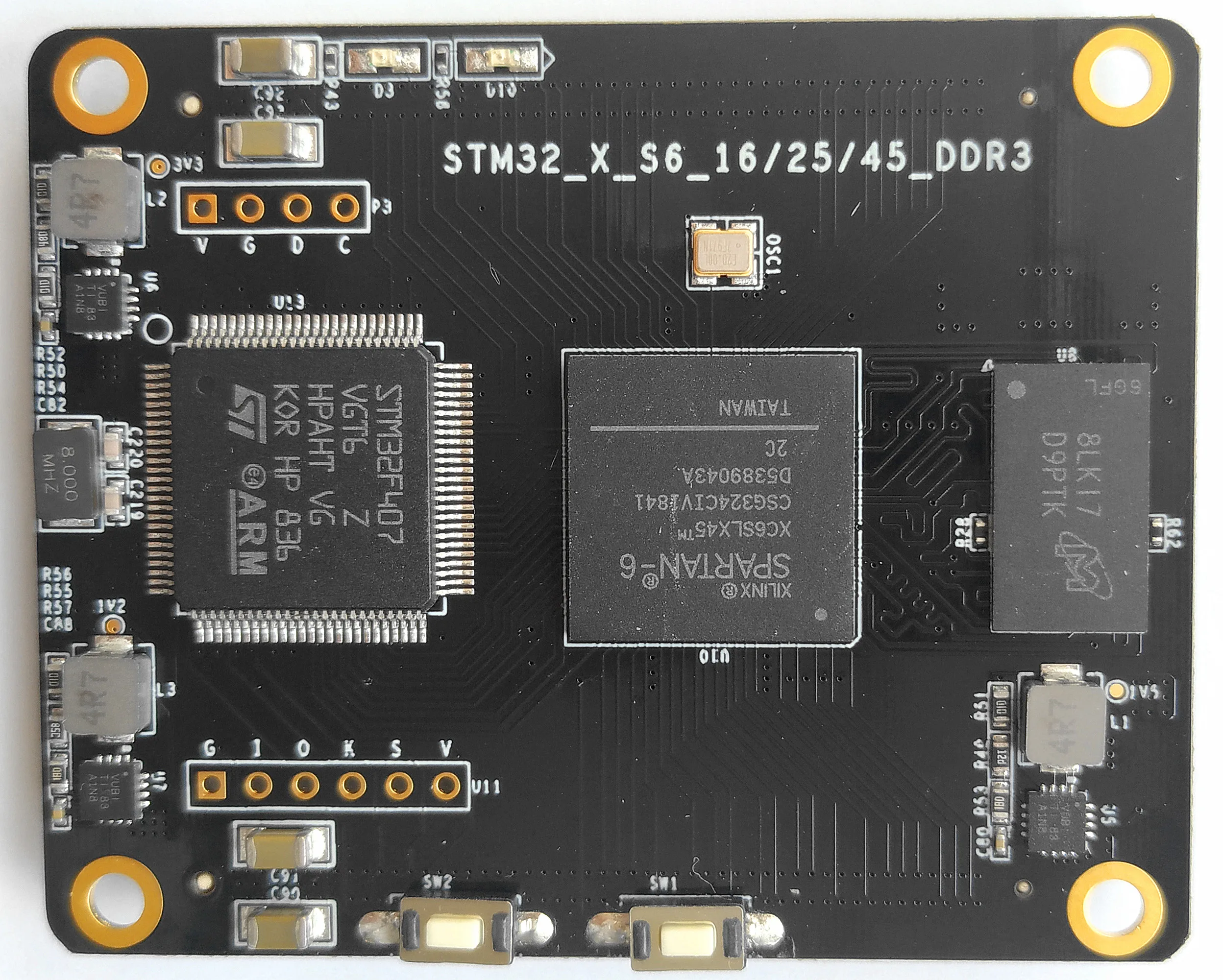 STM32 + FPGA + DDR3 Core Board STM32F407 XC6SLX16 XC6SLX25 XC6SLX45