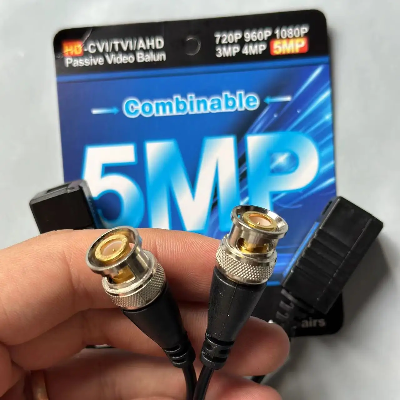 CCTV Accessories Passive HD 5MP BNC Video Balun Passive Twisted Pair Transmitter Surveillance Camera Connector