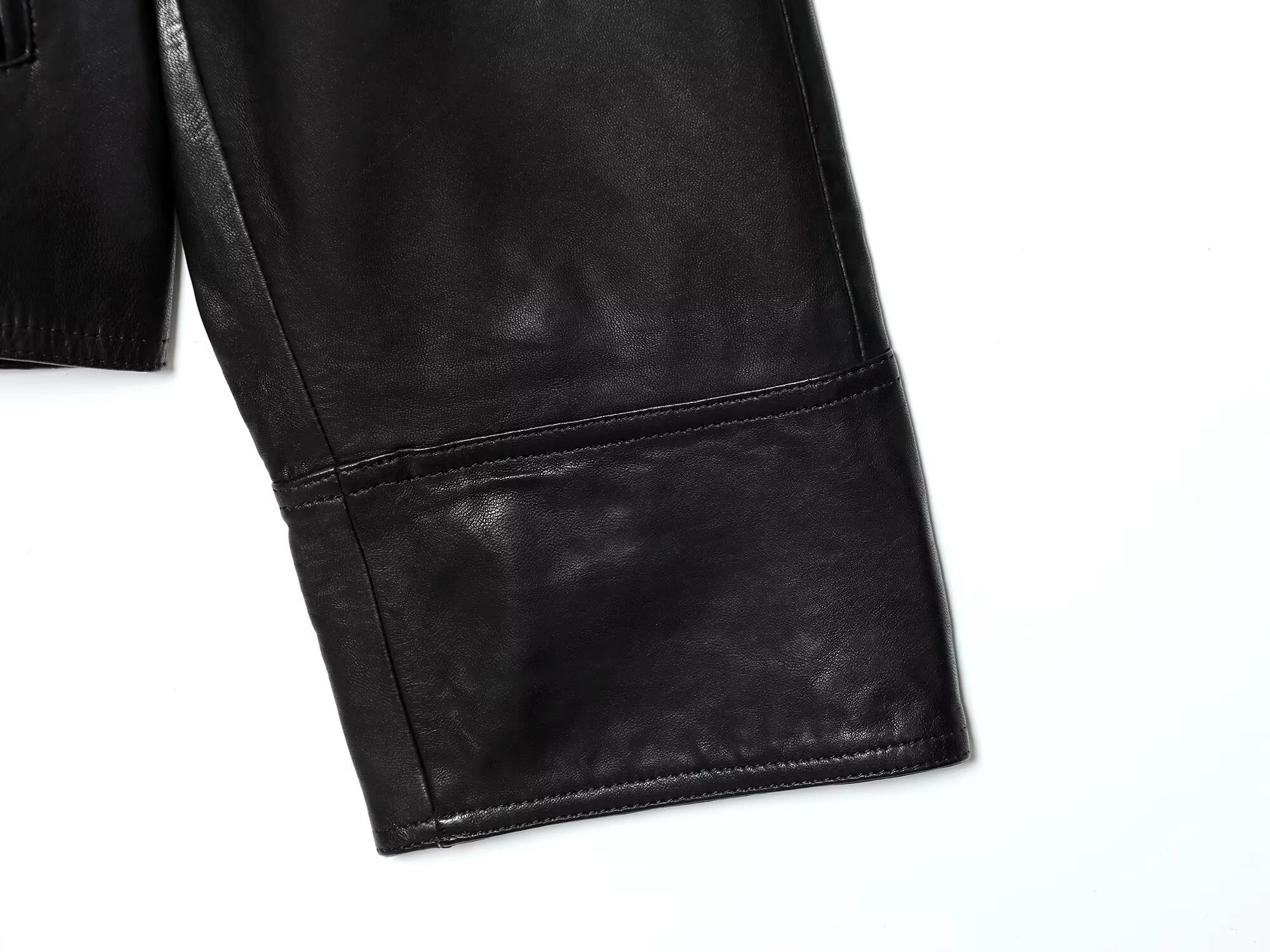 DEEABAE Abbigliamento invernale da donna nuovo stile di lusso leggero sensazione di fascia alta giacca in similpelle PU versione corta nera con lacci