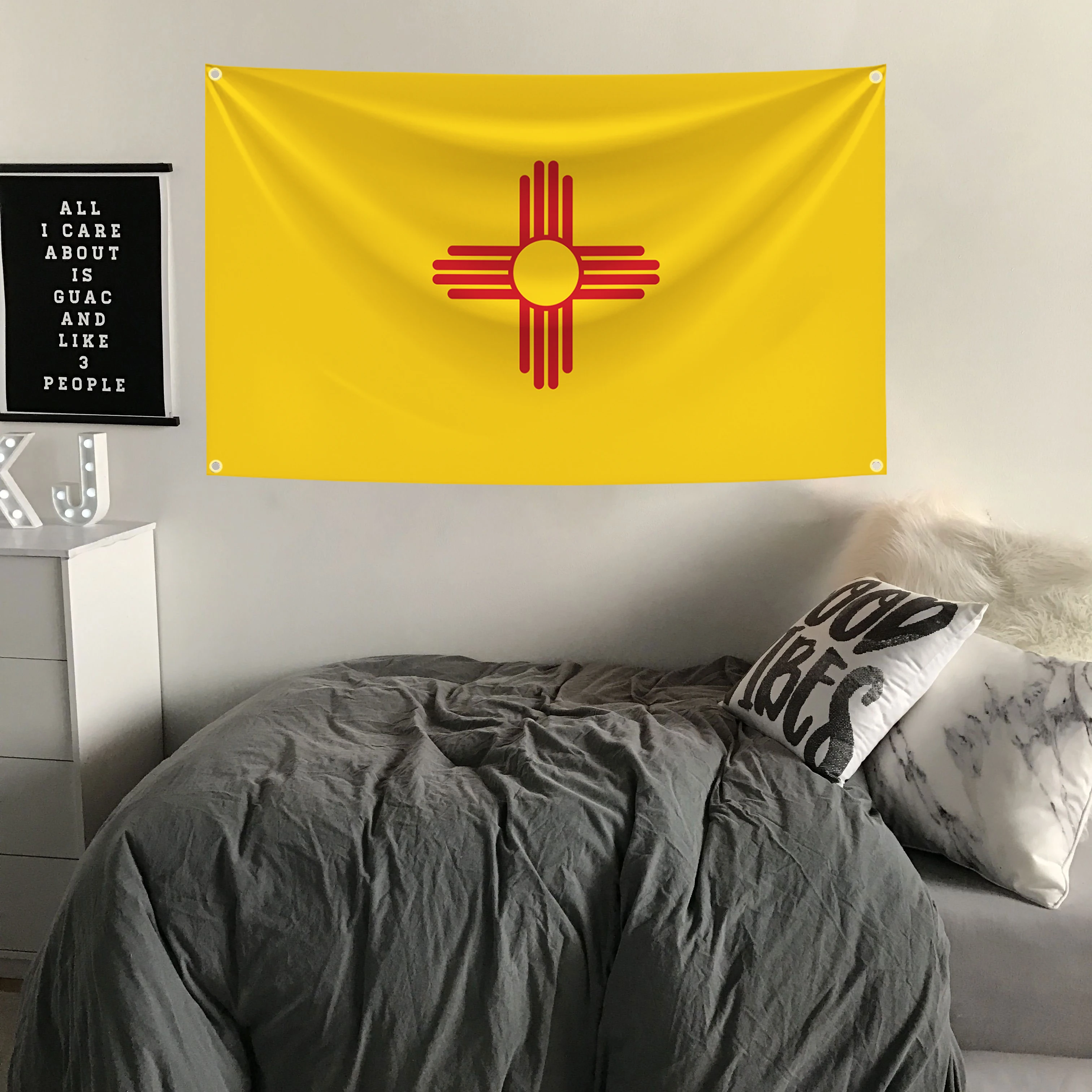 90x150cm New Mexico Flag Poster Banner For Bar Beer House College Dorm Room National Art Tapestry Banner Gift