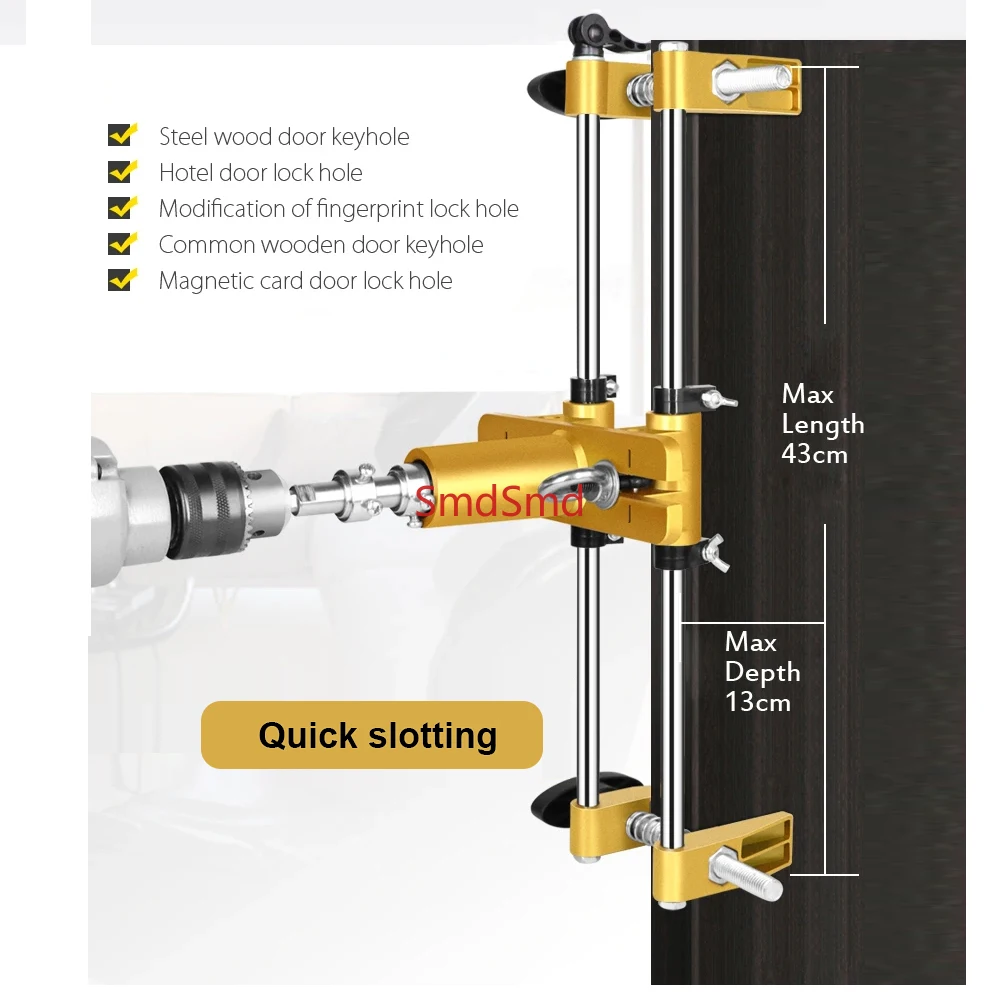Wooden Door Installation Lock Hole Opener Multifunctional Room Door Opener Wooden Door Lock Hole Opener
