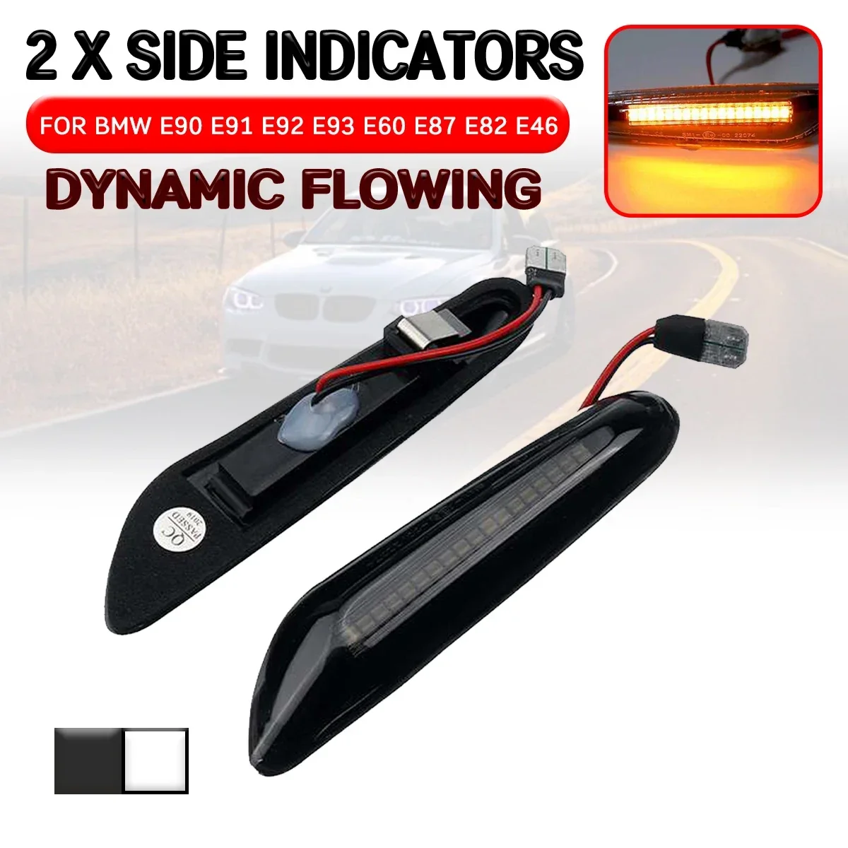 

Фонарь с динамическим боковым обозначением для BMW E46 X3 E83 X5 E36 E53 E60 E81 E82 E84 E87 E88 E90 E92 E93