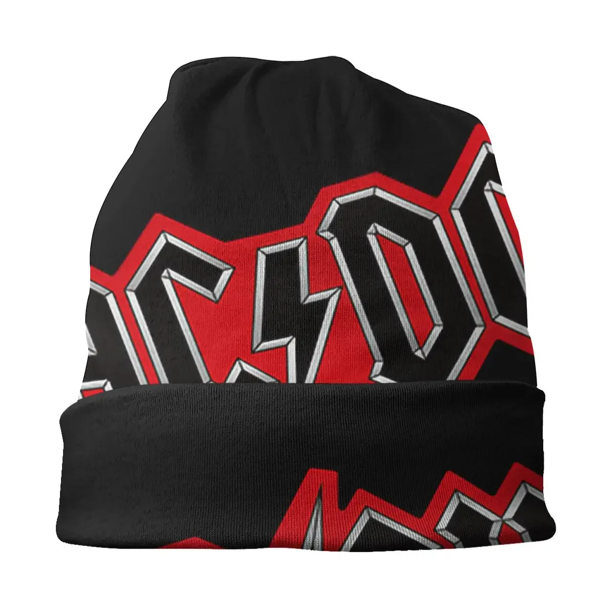 Fashion Winter Warm Men Women Knit Hat Unisex Adult AC DC Logo Skullies Beanies Caps Heavy Metal Band Music Bonnet Hats