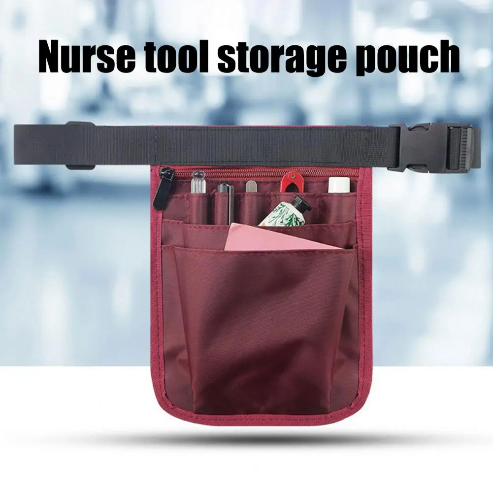 Fanny Pack for Nurses Nylon Tool Storage Waist Bag Nurse Tool Belt Bag with Medical Gear Pockets Utility Waist for Pens