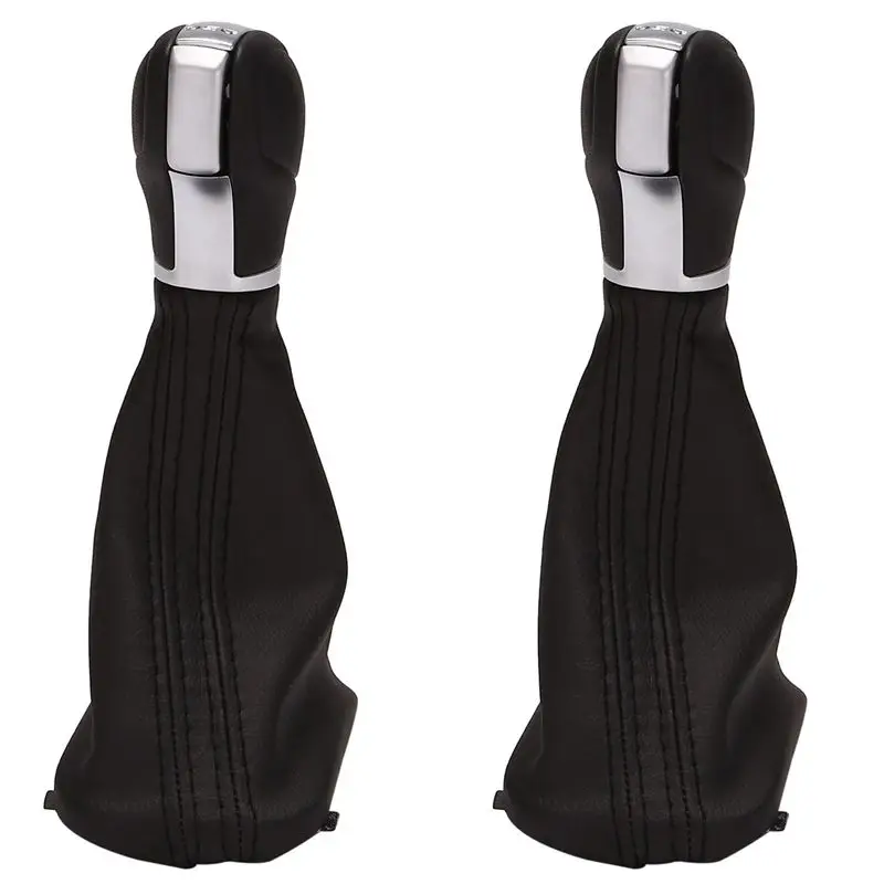 2X Automatic For DSG Car Gear Shift Knob Shifter Lever Dust Cover For Golf 6 Jetta MK6 EOS MK5