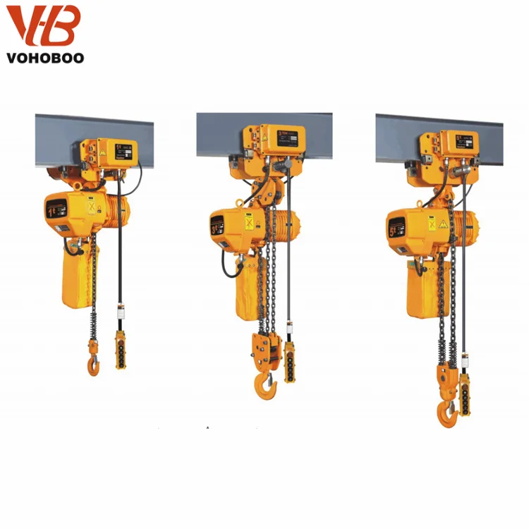 Hot Sale 1 2 3 5 10 Ton HHBB Model Electric Chain Hoist With Hook And Trolley