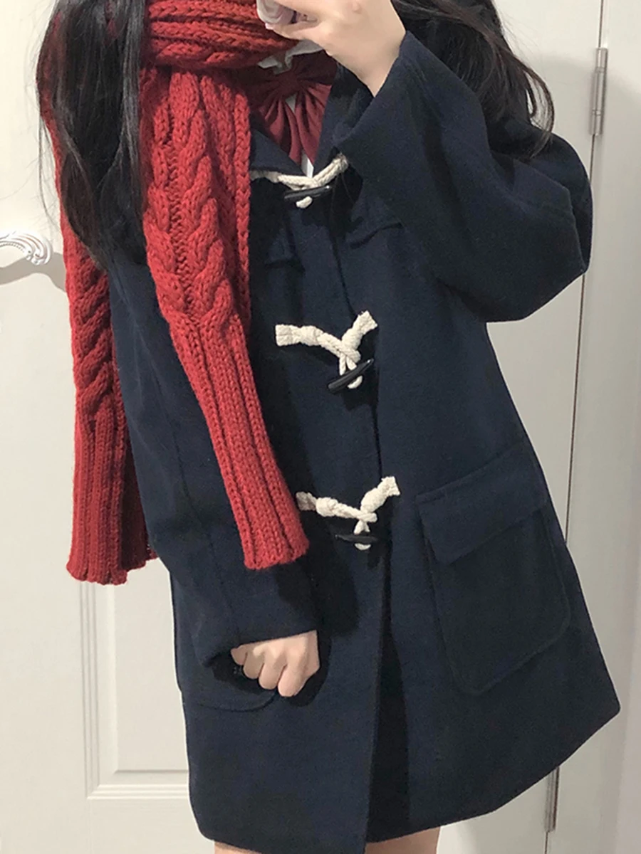 

Шерстяные пальто, женское шерстяное пальто, бежевое осеннее кашемировое пальто с зубчатым воротником, красочная парча на пуговицах, эластичная талия, OL