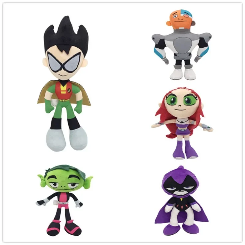 2024 New Anime Movie Teen Titans Attack Stuffed Plush Toy Robin Raven Cartoon Doll Doll Children's Birthday Gift Christmas Gift