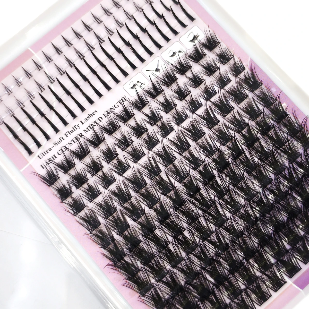 16ROWS Ciglia Cluster Estensione ciglia naturali Cluster Ciglia Volume Vassoio misto Ciglia Cluster Ciglia naturali per occhi di gatto