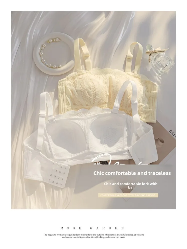 MOYISU 여성용 스트랩리스 브라, 큰 가슴, 작은 미끄럼 방지, 풀업 가슴, 처짐 방지, 슬림 브라, 여름