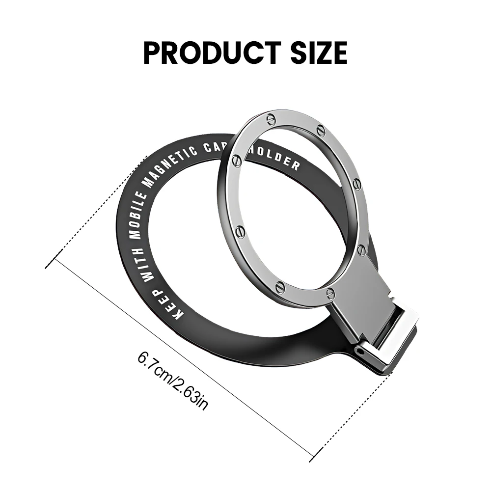 360 Magnetic Phone Holder Stand Magnet Finger Ring Socket For Magsafe Wireless Charging For iPhone 17 16 15 Cellphone Bracket ﻿ view 6