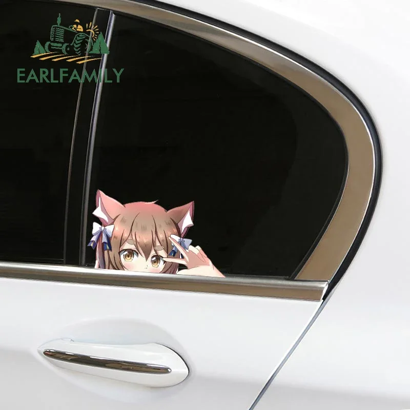 EARLFAMILY 13cm for Felix Femboy Car Stickers Anime Fashionable Decals Scratch-Proof Creative Laptop Bumper Decor Car Goods