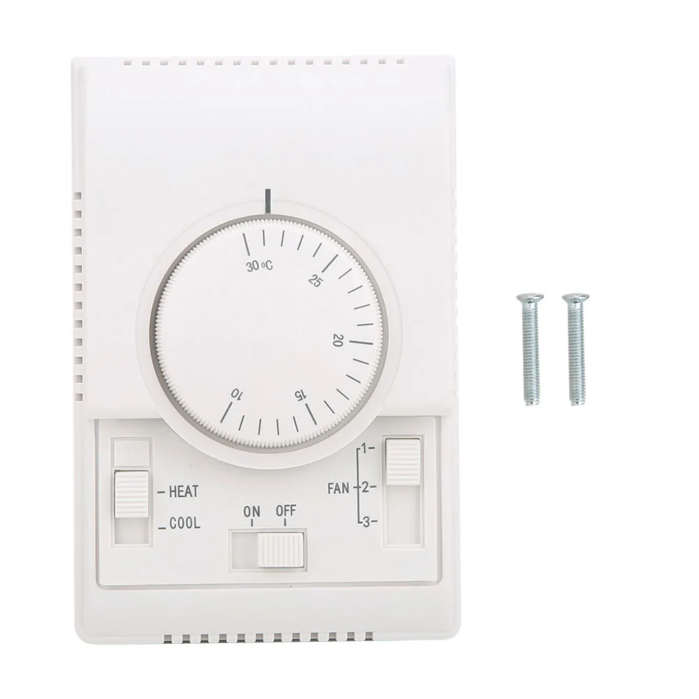 Thermostat Mechanical Temperature Controller Surface Mounted Air Conditioner Thermostat 10-30℃ AC220V Temperature Controller
