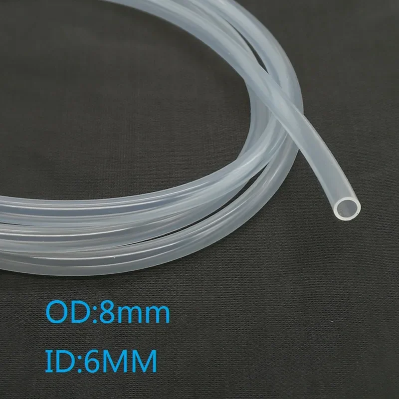 

5 meter 6*8 mm food grade transparent silicone rubber hose external diameter 6mm x 8mm flexible silica gel tube 6x8