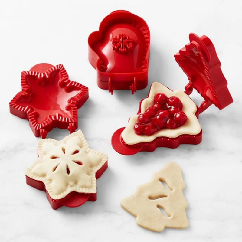 3PCS Hand Pie Molds For Baking Mini Pie Maker  For Christmas Party Baking Supplies Party Dough Presser Pocket Pie Molds