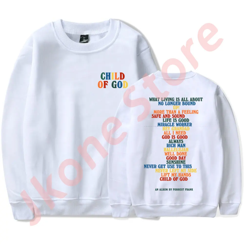 

Forrest Frank Tracklist Crewneck Sweatshirts 2024 Child of God Tour Merch Clothes Women Men Fashion Casual Top