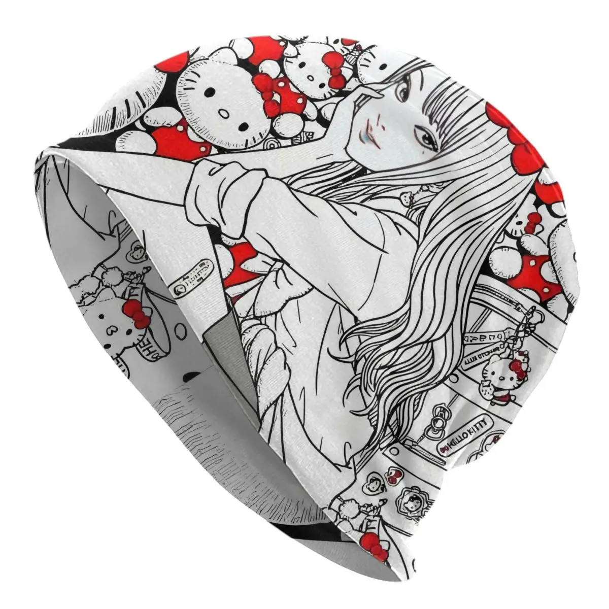 Japan Junji Ito Horror Anime Beanie Bonnet Knitting Hat Men Women Cool Unisex Adult Manga Warm Winter Skullies Beanies Caps