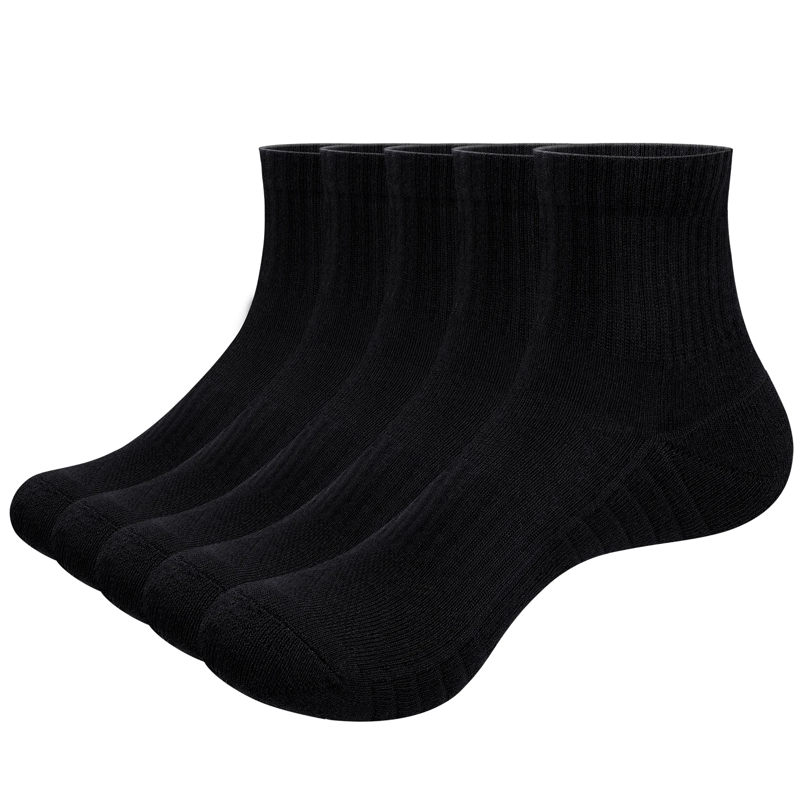 YUEDGE Men Socks High Quality Breathable Cotton Cushion Low Cut Ankle Short Sports Quarter Cycling Running Socks