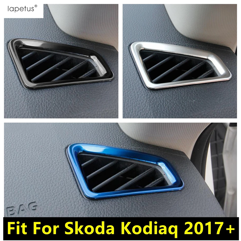 

Dashboard Side Air AC Conditioning Vent Outlet Panel Frame Cover Trim For Skoda Kodiaq 2017 - 2023 Stainless Steel Accessories