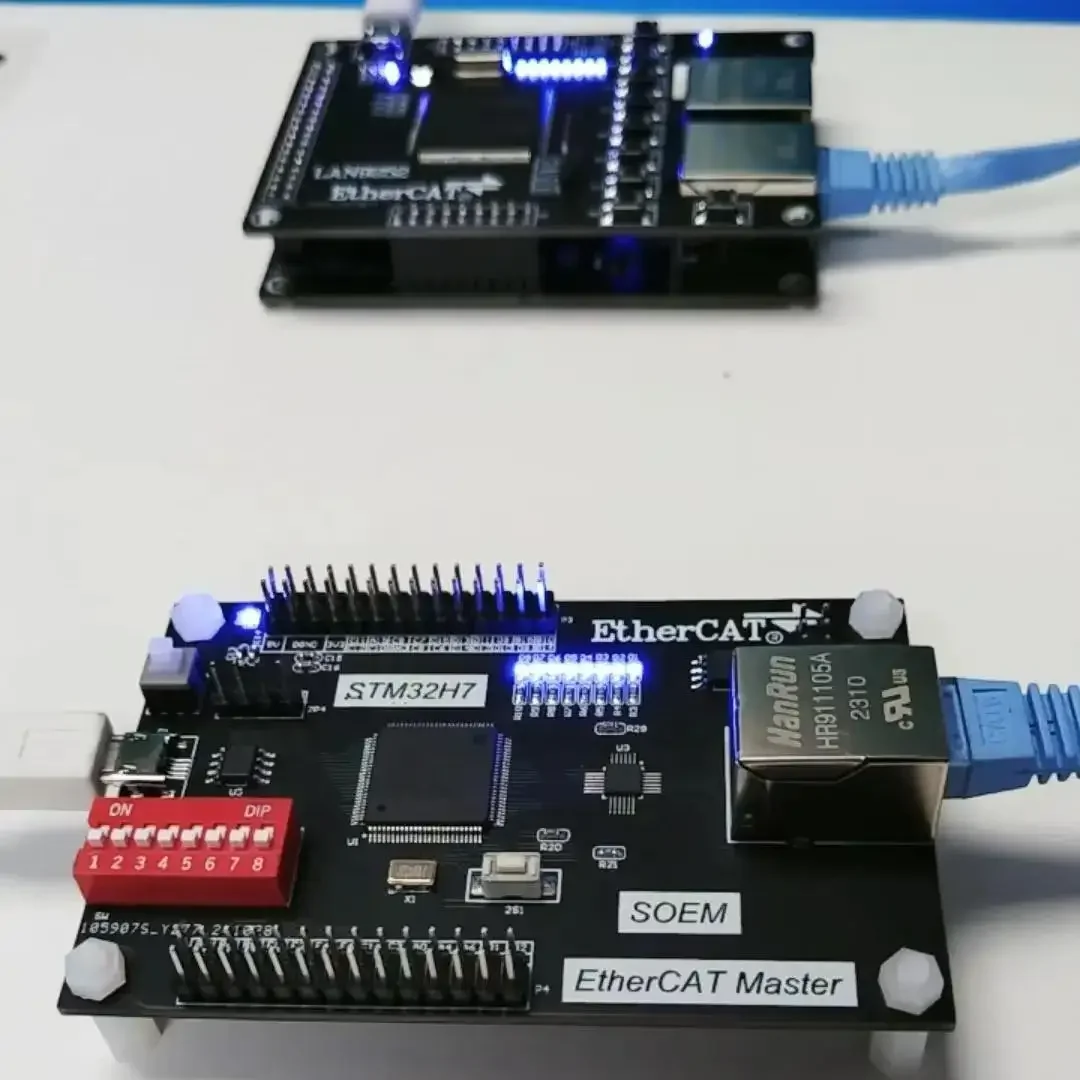 FMT .SOEM EtherCAT Master Station STM32H743 Supports LAN9252 AX58100 ET1100 and Other Slave Stations