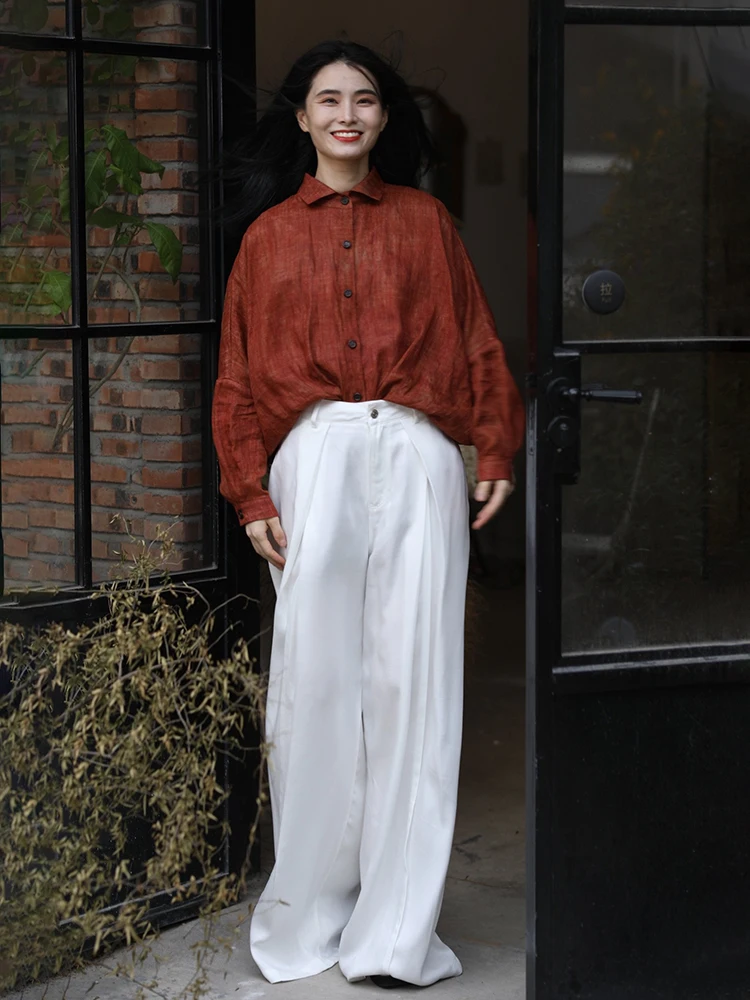 

SayFir Classic Bla And White Wide Leg Straight Casual Pants Versatile Leisure Trousers for Women SayFir Brand Other Materia...