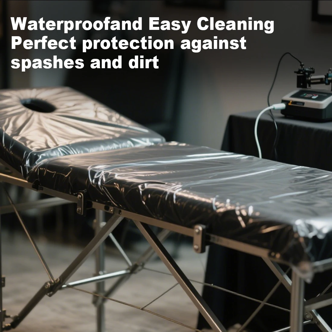 10 قطعة أسود/وردي المتاح الوشم السرير كرسي يغطي البلاستيك مقاوم للماء مرتبة مرنة استوديو اكسسوارات لوازم الوشم #3