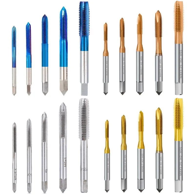 5 stücke hss hand tap set M3-M8 metrischen stecker tap 0,5-1,25mm gewinde bohrer handwerkzeuge – Detail 2