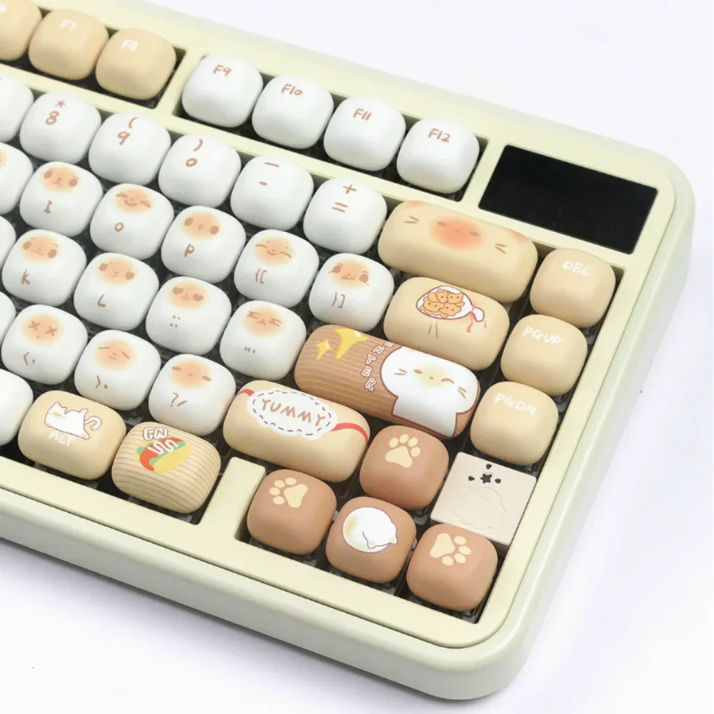 Bread Kitten MOG Keycap Set PBT Cute 137 Keys Split 7U Space per MX Switch 60/84/90/104/108 Layout tastiere meccaniche