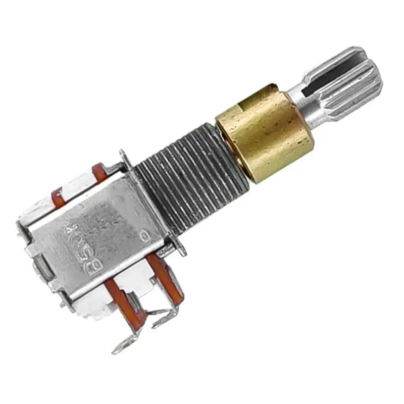 FD Metal Double Adjustable 6-Pin B50K Potentiometer For Guitar Instrument Parts, Knurled Spline Shaft Design Double Axis