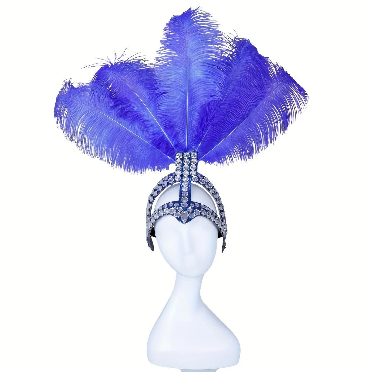 Glamorous 1920s Inspired Feather Headband with Rhinestones Adjustable DIY Costume Accessory for Halloween Graduation Parties Ava