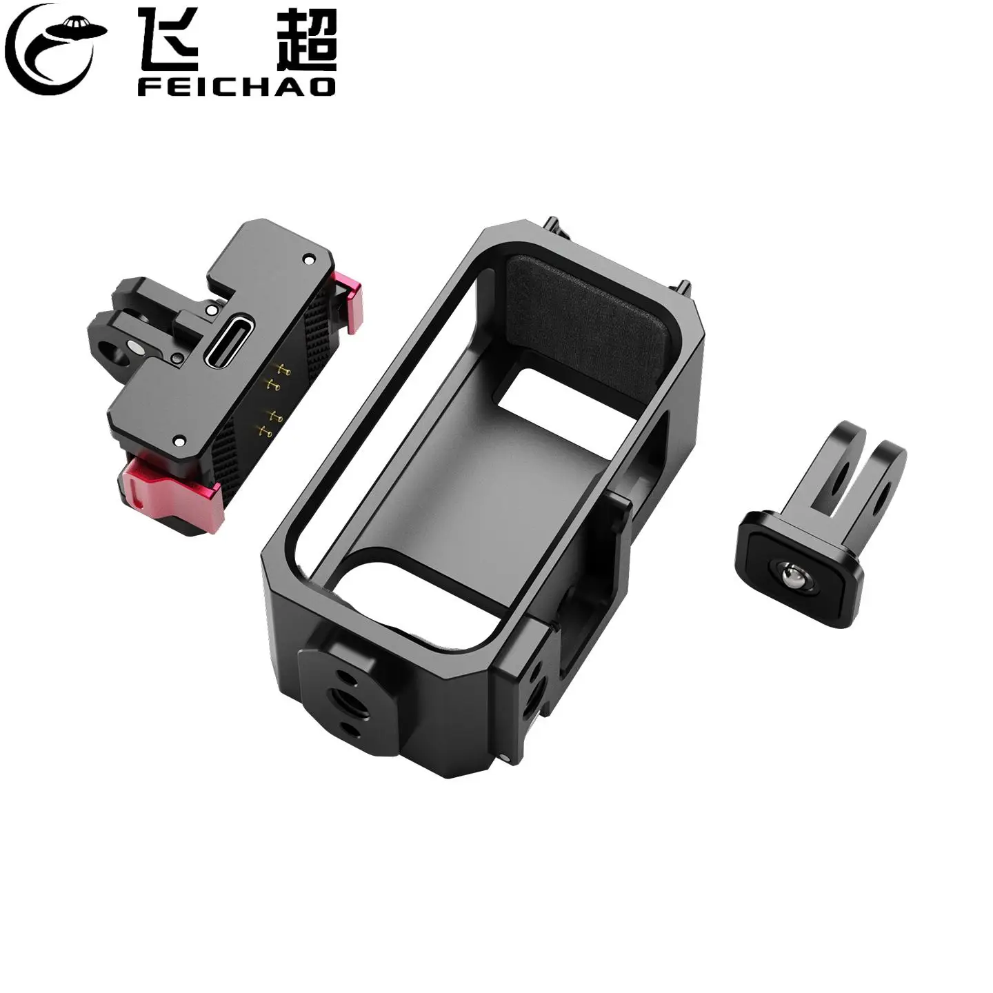 

Aluminum Alloy Cage for DJI Osmo Nano Protection Frame with 1/4 Screw Hole Cold Shoe Mount for Microphone Fill Light Expansion