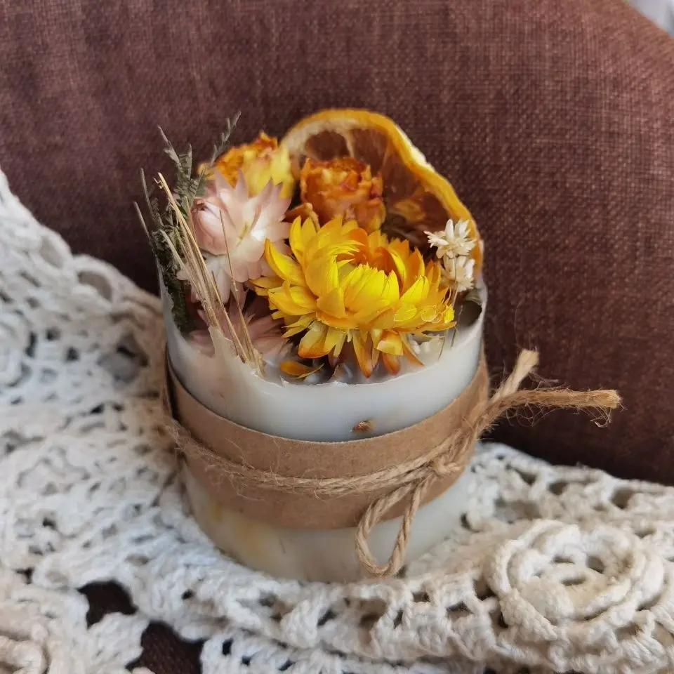 Artistic Dried Flower Aromatherapy Candle Eternal Rose Aromatherapy Candle Plant Essential Oil Fragrance Expansion Home Decorati