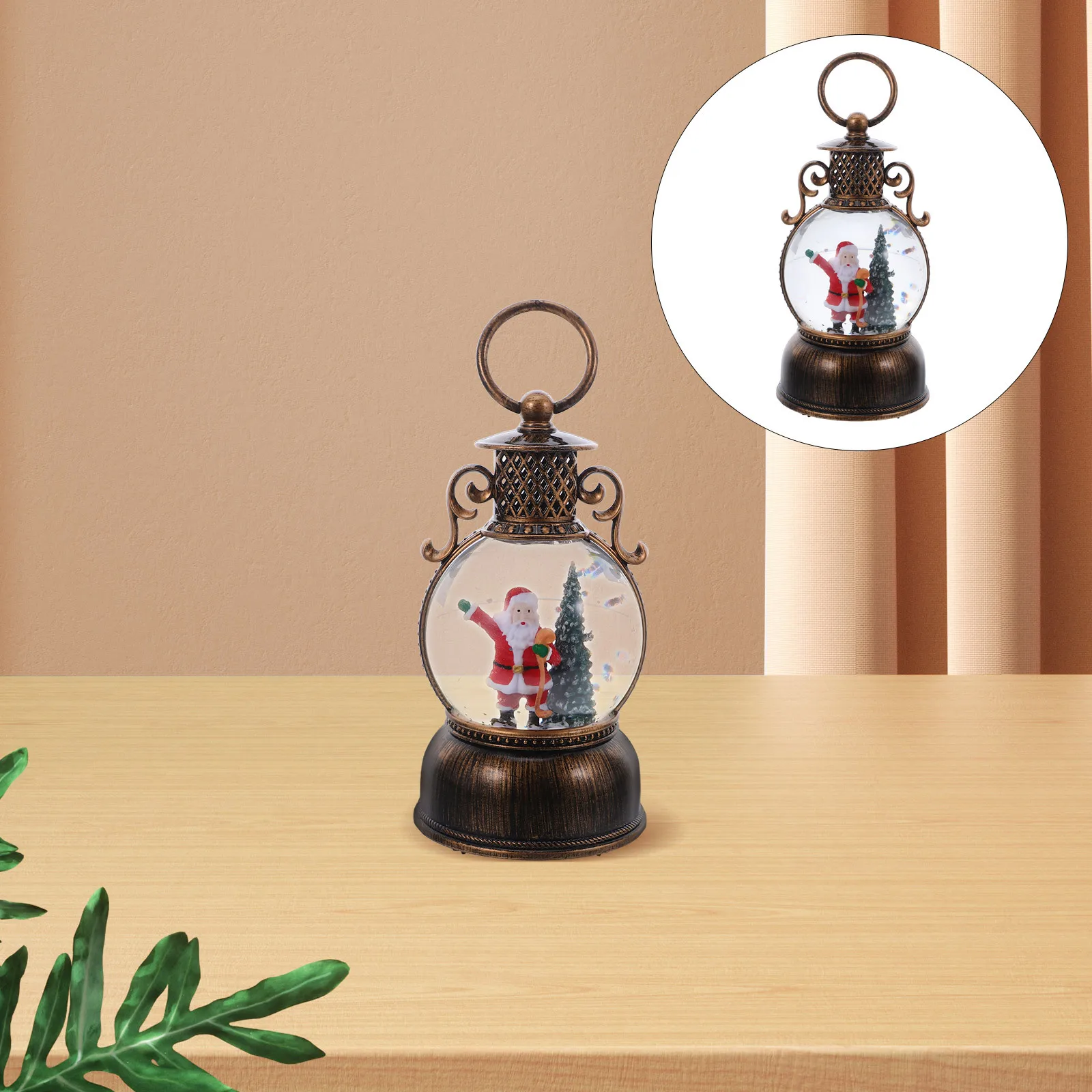 

Christmas Music Box Lantern Snow Globe Holiday Decorative Lighted Snowball Ornament Xmas Music Box Snow Globe Decorative