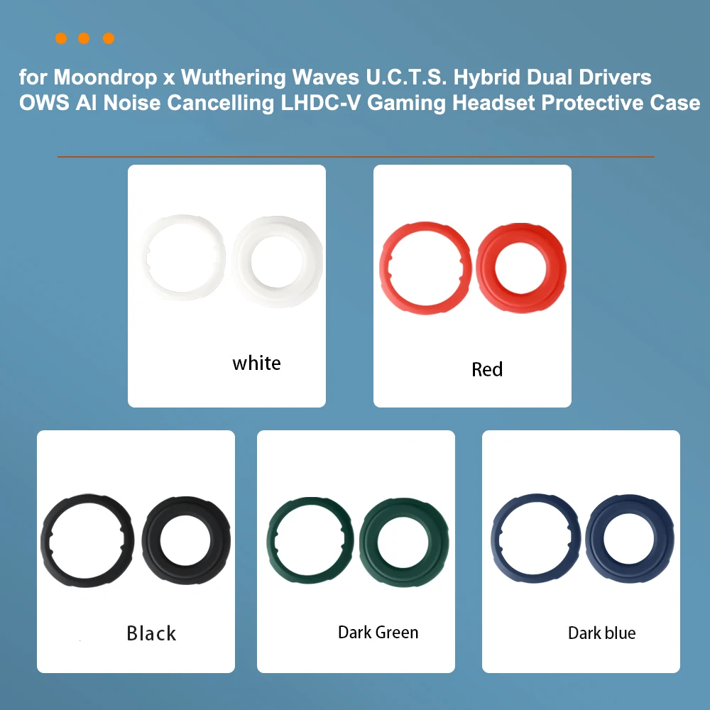 For Moondrop x Wuthering Waves Gaming Headset Case Soft Silicone Shockproof Cover Thin Durable Scratch Resistant
