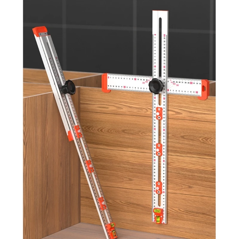 CabinetHardwareJig, AdjustableCabinet Handle Template Tool with Alignment Hole Locators Drill Guide