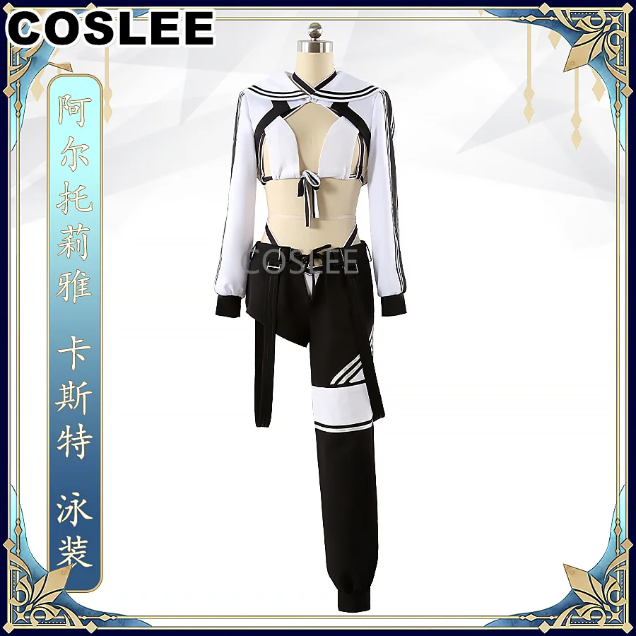 COSLEE Fate/Grand Order Altria Caster Cosplay Costume FGO Game Suit Uniform  Role Play Halloween Carnival Party Outfit XS-3XL