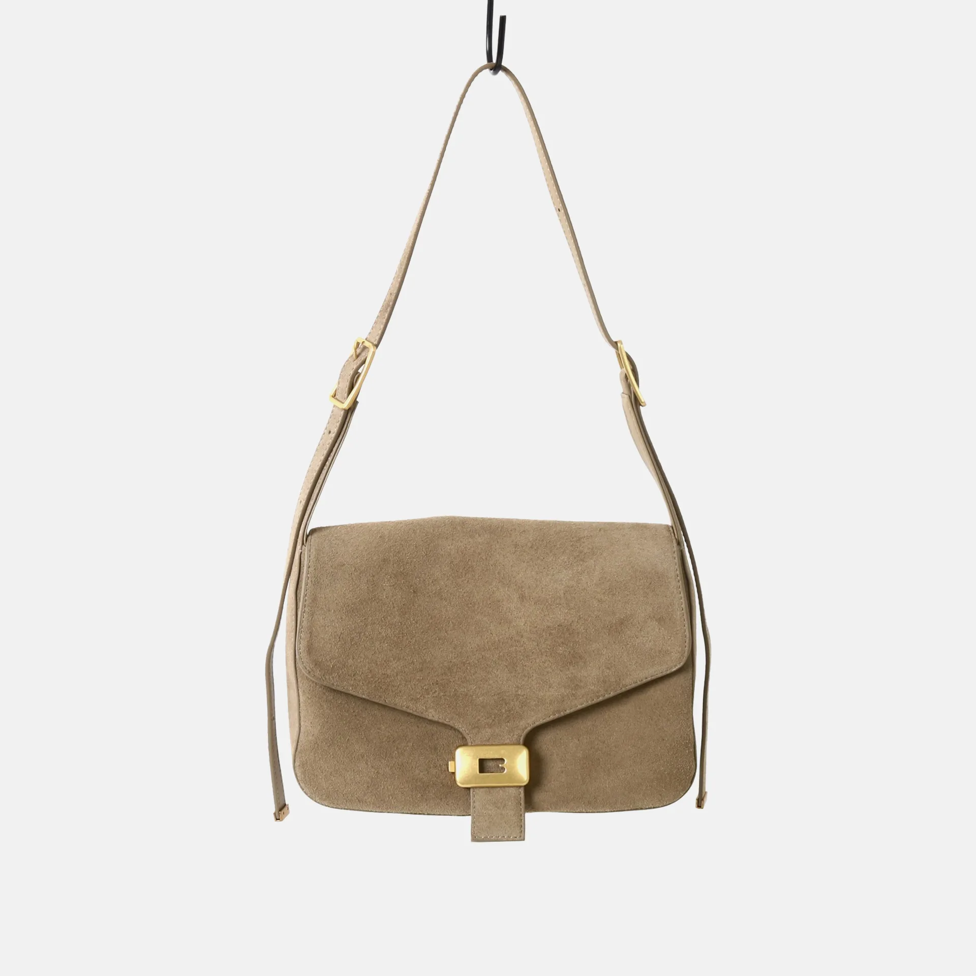 New Matte Cowhide Suede Mouth Lock Flap Saddle Women's Versatile Commuter Small Square Bag Leather Single Shoulder Oblique