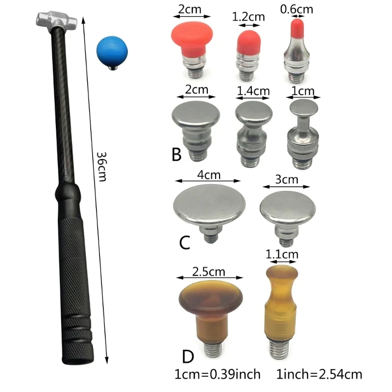 Nicht-slip Hammer Werkzeug Auto Dent Entfernung Werkzeuge Dent Entfernung Ausbeulen ohne Reparatur Werkzeug Auto Reparatur Drop