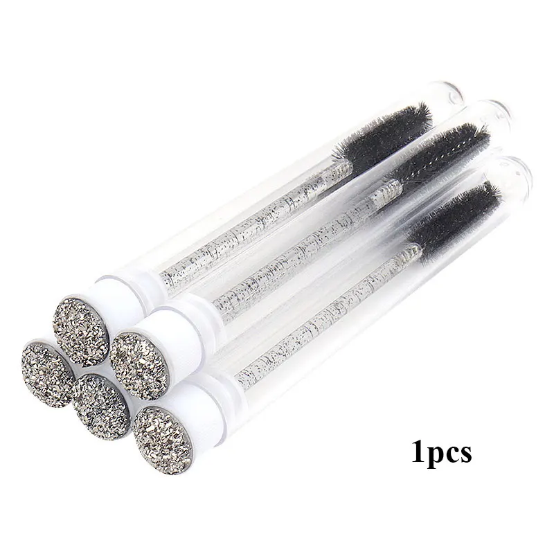 1pcs Colorful Eyelashes Brushes Diamond Tube Crystal Handle Mascara Reusable Brush For False Lashes Extension Women Makeup