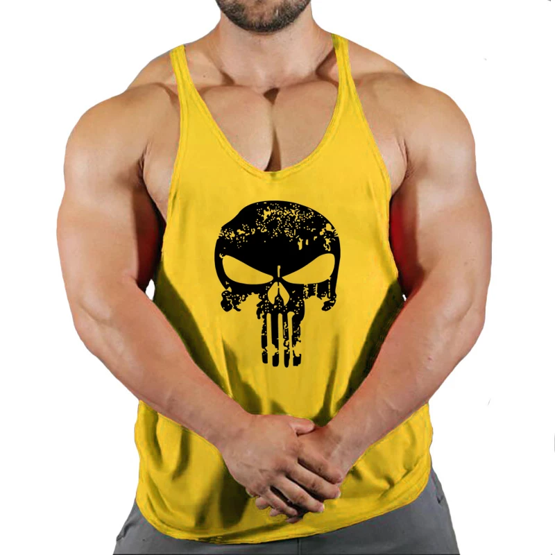 New Stringer Singlet Summer Casual Fashion Printed Undershirt Vest Bodybuilding Tank Tops Men Gym Fitness Sleeveless Shirt Male