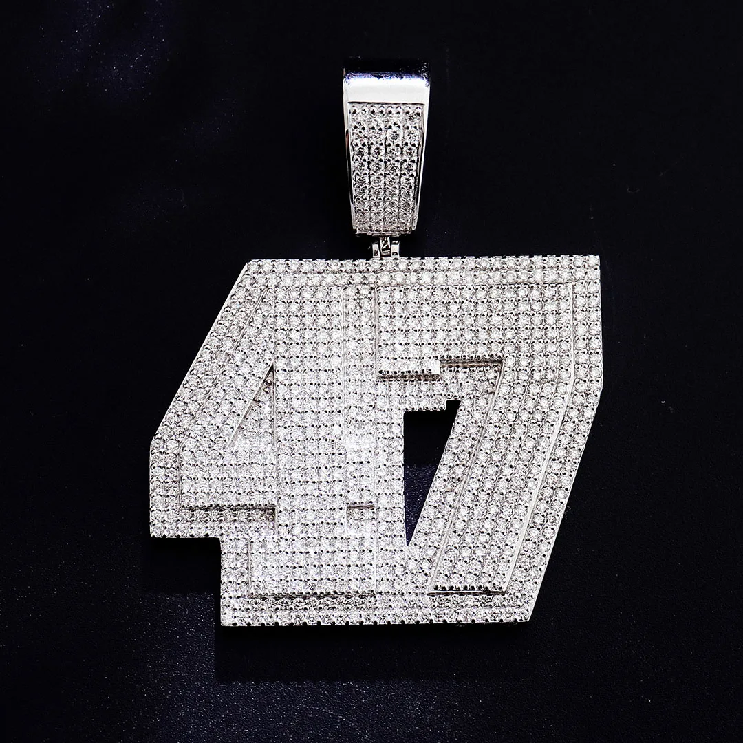 Provence Hip Hop Pendant for Men Moissanite Miami Rock letter Pendants S925 Silver Rapper Custom Jewelry