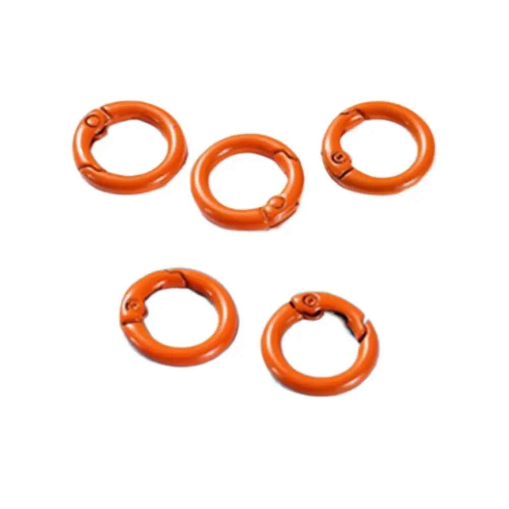 

5 Pcs Buckles Connector 25mm O Ring Keychain Clips Colorful Durable Openable Round Carabiner Metal Spring Clasp Dog Chain