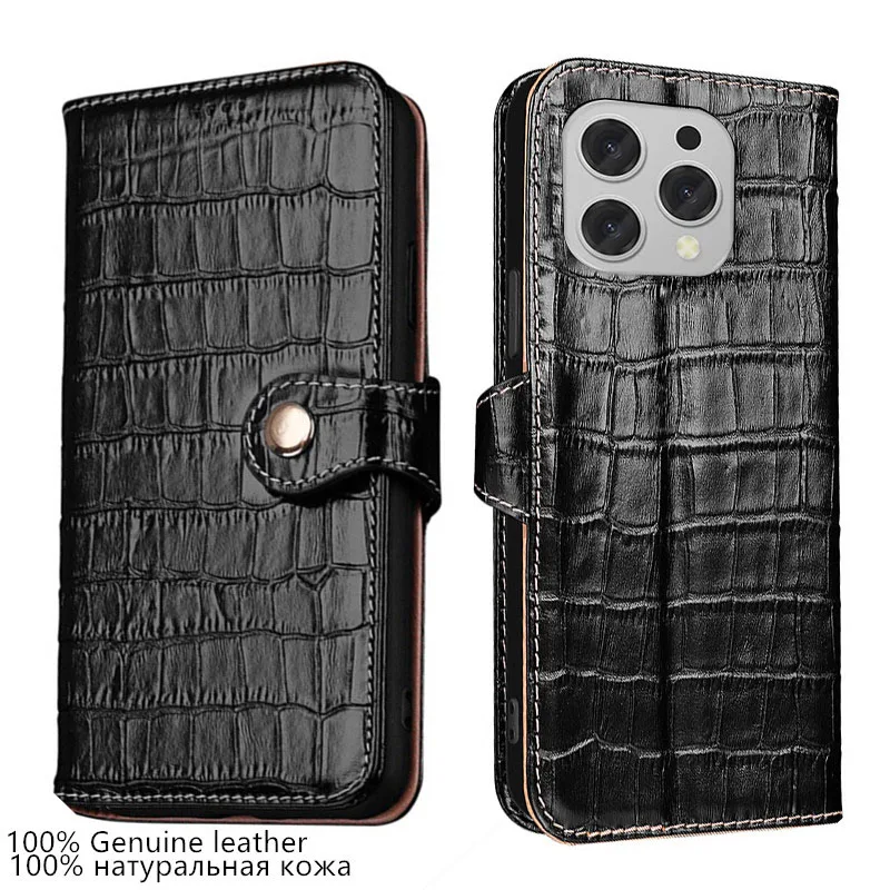 

Чехол-кошелек из 100% натуральной кожи с текстурой крокодила и отделением для карт для Doogee N55 Plus N50 Pro N50S, откидной, с защитой от падений