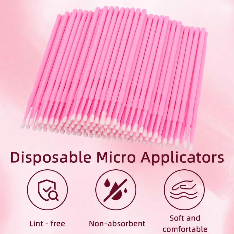 100 قطعة المتاح رمش فرشاة نظيفة لاش تمديد مايكرو فرشاة الحاجب مشط عصي الماسكارا قضيب فرشاة صغيرة أدوات ماكياج