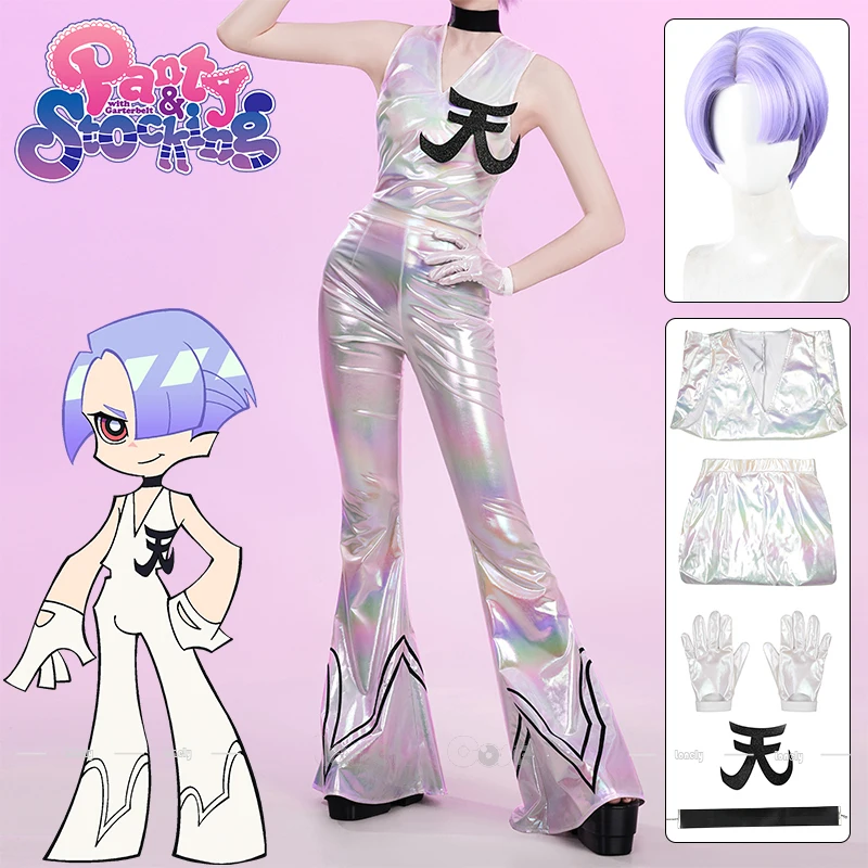 

Новые трусики и чулки в стиле аниме с подвязками, полиэстер, карнавальный костюм, парик, пальто, брюки, перчатки, реквизит, полный комплект для женщин, фестиваль 2025